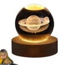 Generic TRENDY TRON Glowing Crystal Ball Night Light - LED, Modern, Soli... - $584.54 MXN