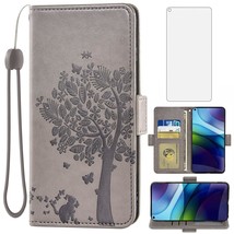 Compatible With Moto G Stylus 2021 4G Wallet Case And Tempered Glass Scr... - $25.99