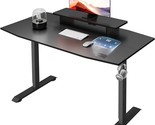 Electric Height Adjustable Standing Desk Home Office Workstation (Black,... - £376.46 GBP