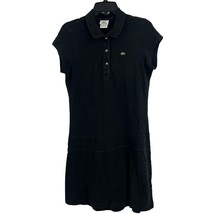 Lacoste Black Pique Polo Dress Drop Waist Size 42 / Large - £37.76 GBP