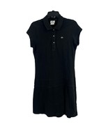 Lacoste Black Pique Polo Dress Drop Waist Size 42 / Large - £28.32 GBP