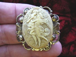 CM1-15) Cupid Psyche Angel CAMEO jewelry Pin Pendant Greek myth man woman angels - £26.14 GBP