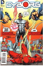 11x17 Neal Adams Variant Cover SIGNED DC Comic Art Print ~ Cyborg #8 Flash - $39.59