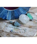 Aquamarine Pendulum with Aquamarine Bead Chain ~ Cleansing Energy ~ - $611.60 MXN