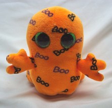 Ty Beanie Boos Big Eyed Ghoulie Orange Ghost 5&quot; Plush Stuffed Animal Toy 2016 - £11.43 GBP