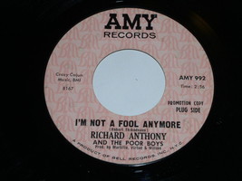 Richard Anthony Poor Boys I&#39;m Not A Fool Anymore 45 Rpm Record Amy Label Promo - £32.04 GBP