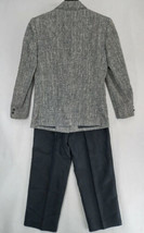 Worthington Womens 2 pcs Suit  Padded Shoulders Gray Jacket &amp; Black Pants - £17.05 GBP