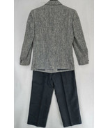 Worthington Womens 2 pcs Suit  Padded Shoulders Gray Jacket &amp; Black Pants - $29.87 CAD