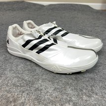 Adidas Mens Shoe 14.5 White Black Cleat Long Jump Track Spikes Sports Lo... - $29.98