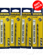 Irwin  15/64&quot; High Speed Steel Drill Bit # 60515 Pack of 4 - £15.81 GBP