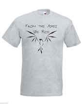 Mens T-Shirt Phoenix Quote From the Ashes We Rise, Fire Bird Shirt Lava Tshirt - £19.83 GBP