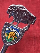 Travel Souvenir State 4.5&quot; Collector Novelty Spoon Montana Buffalo Figurine Top - $8.86