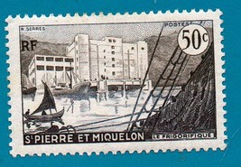 St. Pierre et Miquelon (mint postage stamp) 1956 Refrigeration Plant  #347 - $1.99
