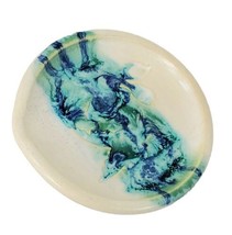 Studio Art Pottery Trinket Tray Cigar Ashtray Nautical Oceanic Signed Soap Dish  - £18.91 GBP