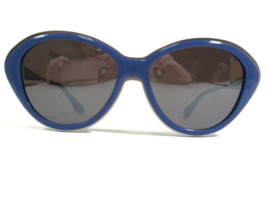 Morgenthal Frederics Sunglasses 259 HEIDI Blue Silver Round Frames Purple Lenses - £88.09 GBP