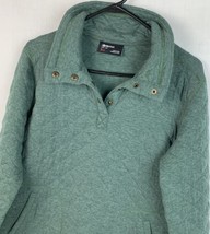 Marmot Blue Quilted Sweatshirt Pullover Polyester Blend Green Men’s Medium - $39.99