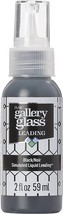 FolkArt Gallery Glass Liquid Lead 2oz-Black - £10.64 GBP