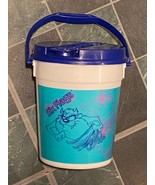 Six flags 44 oz Tazmainian Devil Thermo Bucket JR w/Straw *Pre-Owned* ww1 - $16.99