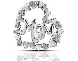 Jewelry Trends MOM Heart Mothers Day Sterling Silver Pendant - £27.01 GBP