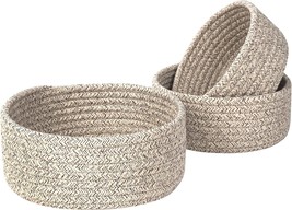 Mintwood Design Set Of 3 Cotton Rope Nesting Bowls, Small Catch All, Light Brown - $33.99