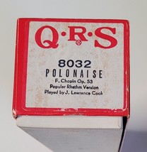 QRS Polonaise Chopin Op. 5 Player Piano Roll Played by  Lawrence Cook - £10.18 GBP