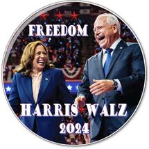 HARRIS WALZ #7 CAMPAIGN 2024 3" PIN BACK BUTTON PRESIDENT OF THE UNITED ... - $8.99