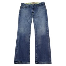 Rich and Skinny Pants Womens 26 Blue Low Rise Straight Leg 5 Pocket Design Jeans - £20.33 GBP