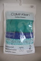 CALVIN KLEIN Boy&#39;s 2 Pack Cotton Stretch Boxer Briefs size L (12-14) New - £11.83 GBP