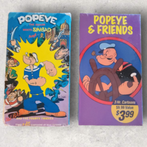 Vintage VHS Tape Popeye the Sailor &amp; Friends Lot of 2 Movies Classic one SEALED - £8.87 GBP