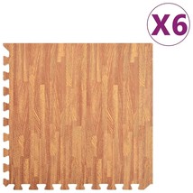 vidaXL Floor Mats 6 pcs Wood Grain 2,16 EVA Foam - $104.06