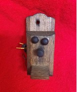 Vintage Dollhouse Miniature Old Fashioned Wood Wall Telephone 2 x 1&quot; Taiwan - €10,19 EUR