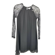 EVERLY A-Line Dress Long Sleeves Lace Size Small S Little Black Dress LB... - £10.36 GBP