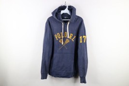 Vtg 90s Ralph Lauren Mens Small Distressed Spell Out Lacrosse Hoodie Swe... - $89.05