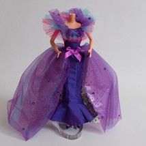 Customized Barbie Dress Purple Beads Sequins OOAK Doll Gown Vintage 90s - £22.68 GBP