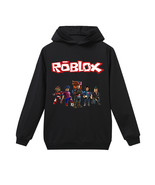 WM Roblox Kid Child Hoodie Pullover Sweatshirt Black Shirt Team - £11.93 GBP