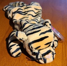 NEW w/ Tags Stripes The Tiger Beanie Baby Vintage 90s Plush - £7.02 GBP