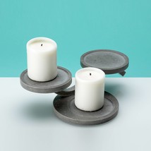 Candle Holder &quot;Stone&quot;, Tabletop Candelabra, Modern Candle Stand - £80.18 GBP