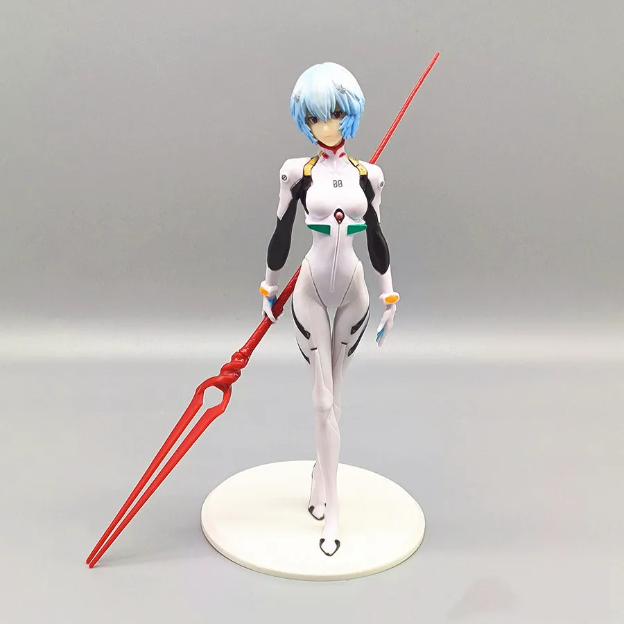 23CM 2023 New Anime Neon Genesis Evangelion Eva Ayanami Rei Kawaii Figure Pvc - £12.75 GBP