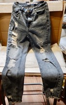 Woman&#39;s Jeans Distressed Size 5 Straight Leg 24&quot; W x 26&quot; Inseam 10&quot; Rise... - £18.70 GBP