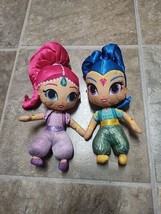 Lot Of 2 Nickelodeon Shimmer And Shine Genie Plush Stuffed Doll Toy 10&quot; - $14.80