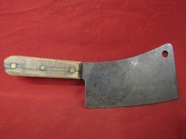 Antique Solid Steel Butcher Meat Cleaver Knife - £47.46 GBP