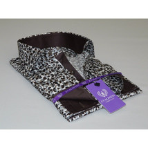 Men Shirt J.Valintin Turkey Usa Egyption Cotton Axxess Style 3T39-04 brown image 8