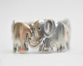 Elephant Ring size 7.75  elaphant band mystery metal - £27.25 GBP