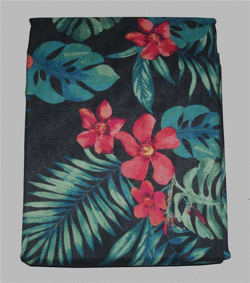 Tommy Bahama Tropical Hibiscus Flowers Fronds In/Outdoor 60 x 84 Tablecl... - $37.99
