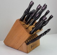 VTG Cutco 16pc Brown Handle Chef Cook Knife Set w Wood Block Shears Fork... - $580.49