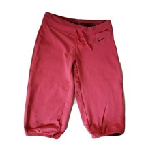 Nike Dri-fit Pink Capri Active Pants logo girls size M cotton - $10.00