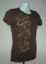 Womens Margaritaville Jamaica t shirt large brown cocktails lime wedges - $21.73