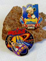 Disney Trading Pin Lot Pinbacks Space Mountain Magic Kingdom Mickey Mous... - $29.95