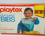 Vintage Playtex NOS Disposable Bibs with Unique Crumb Catcher Qty 12 198... - $13.81