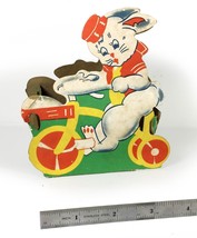 Vintage Cardboard Easter Bunny Candy Container G.M.CO Die Cut (Circa 194... - £109.69 GBP